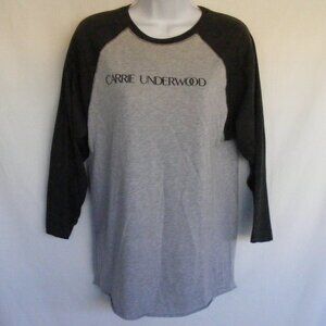 CARRIE UNDERWOOD Baseball Jersey, S, Black/Gray, Storyteller Tour, Concert 2016